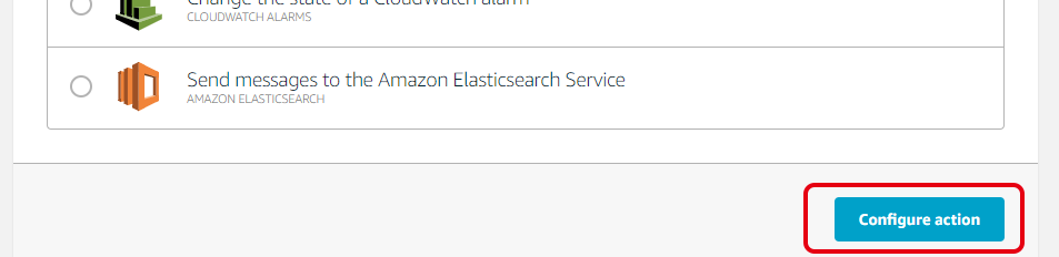 AWS IoT Select an action2